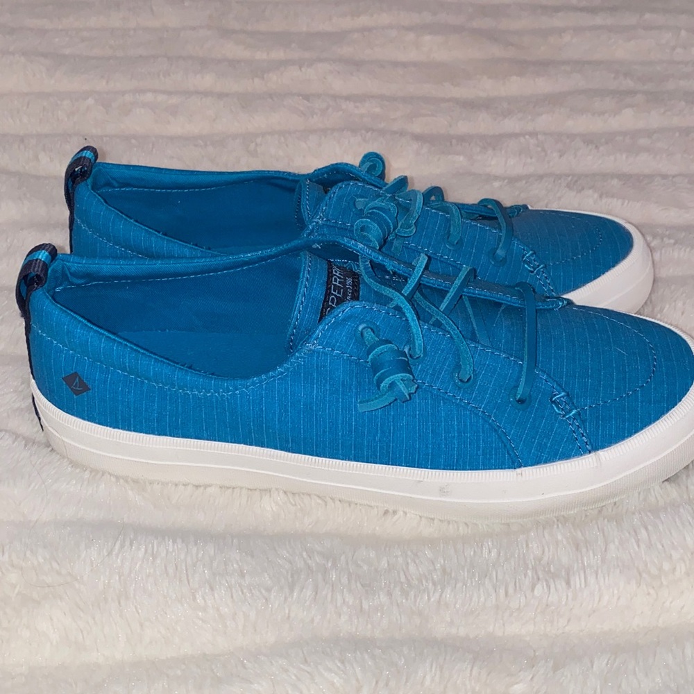 Sperry Top Sider Shoes Women 9 Aqua Blue Crest Vibe Cotton STS86913‎ New, no box